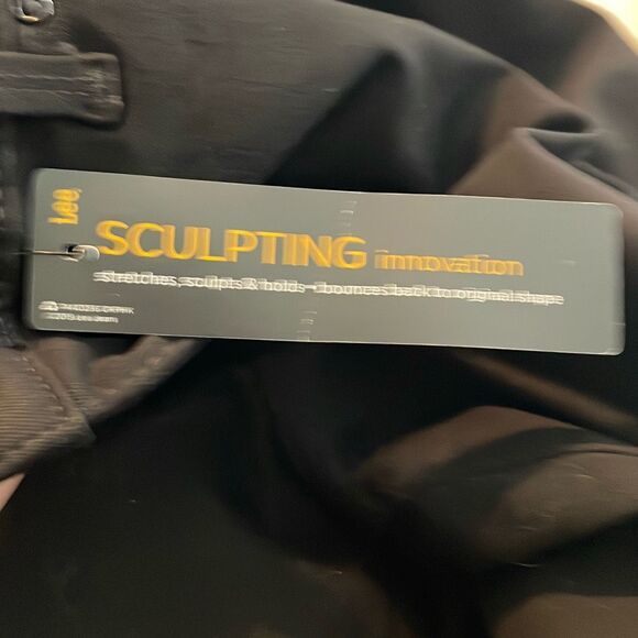 Lee Sculpting Slim Fit Skinny Leg Jean Black Wash Denim Stretch 5-Pocket 12 - Picture 9 of 12